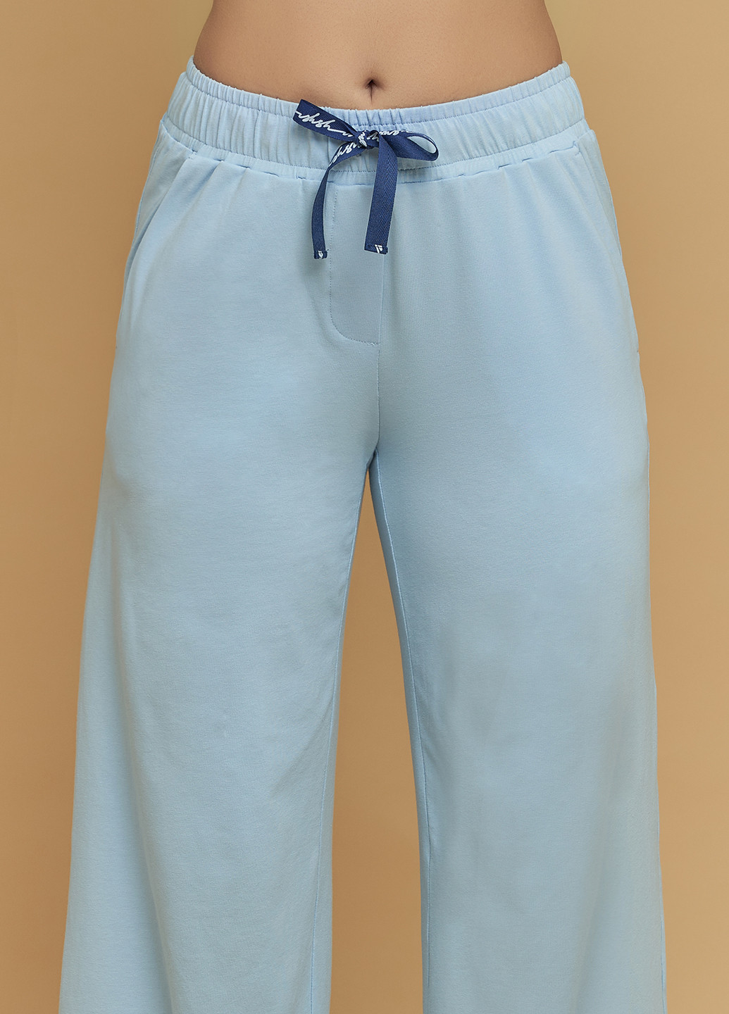 Блакитна всесезон піжама (сорочка, штани) кофта + брюки Mashsh