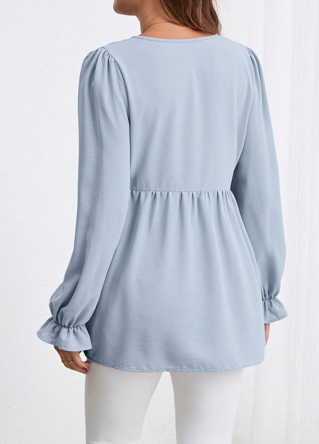 Голубая блуза для беременных SHEIN