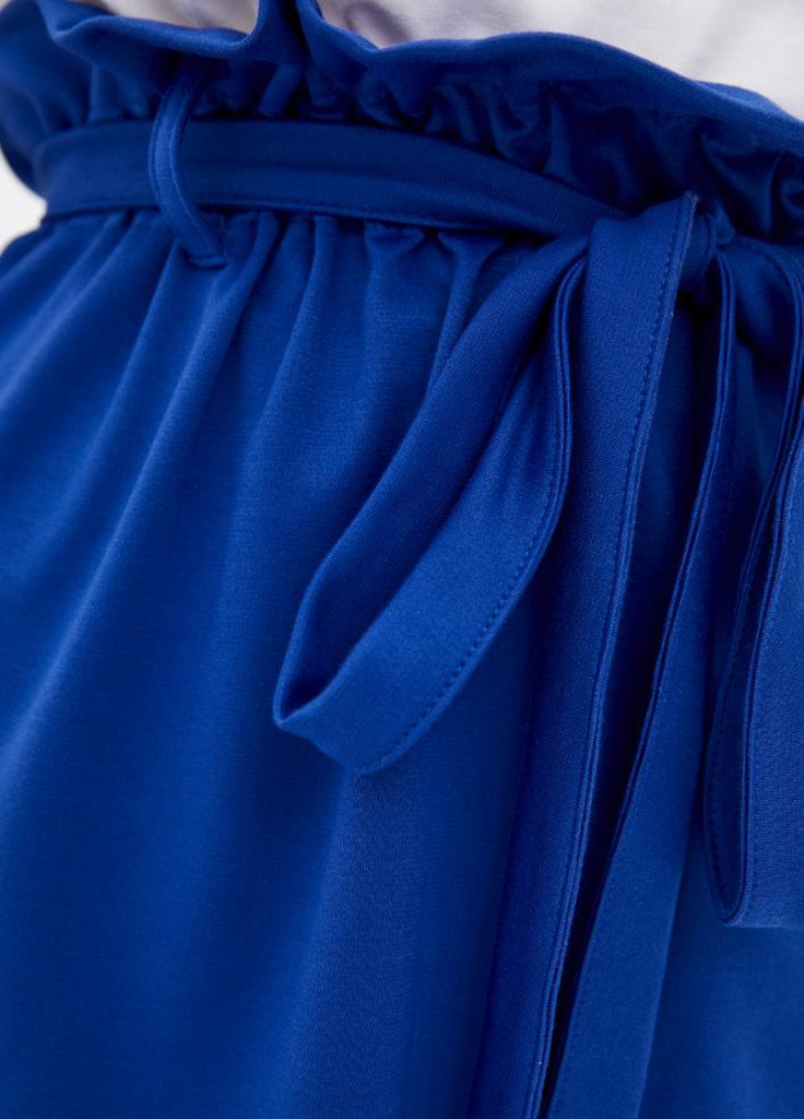 Синяя однотонная трикотажная юбка с поясом bealt Podium