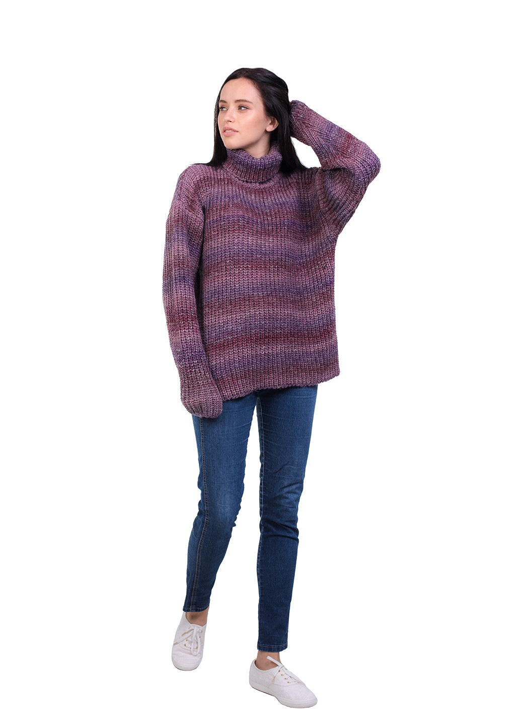 Сиреневый демисезонный свитер женский джемпер Bakhur