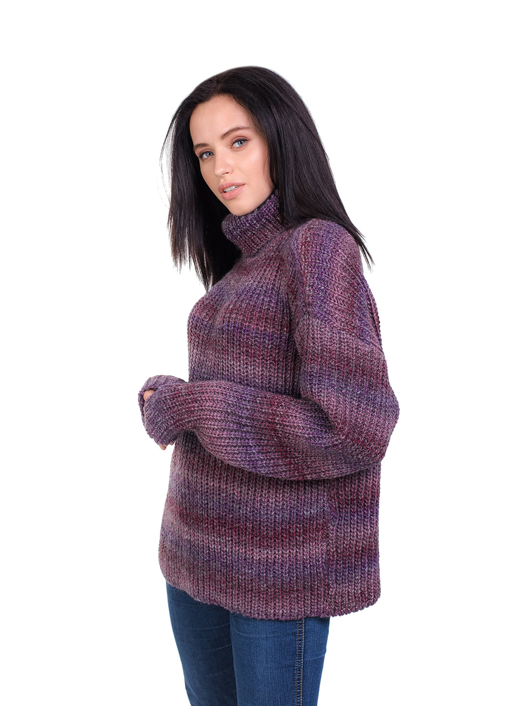 Сиреневый демисезонный свитер женский джемпер Bakhur