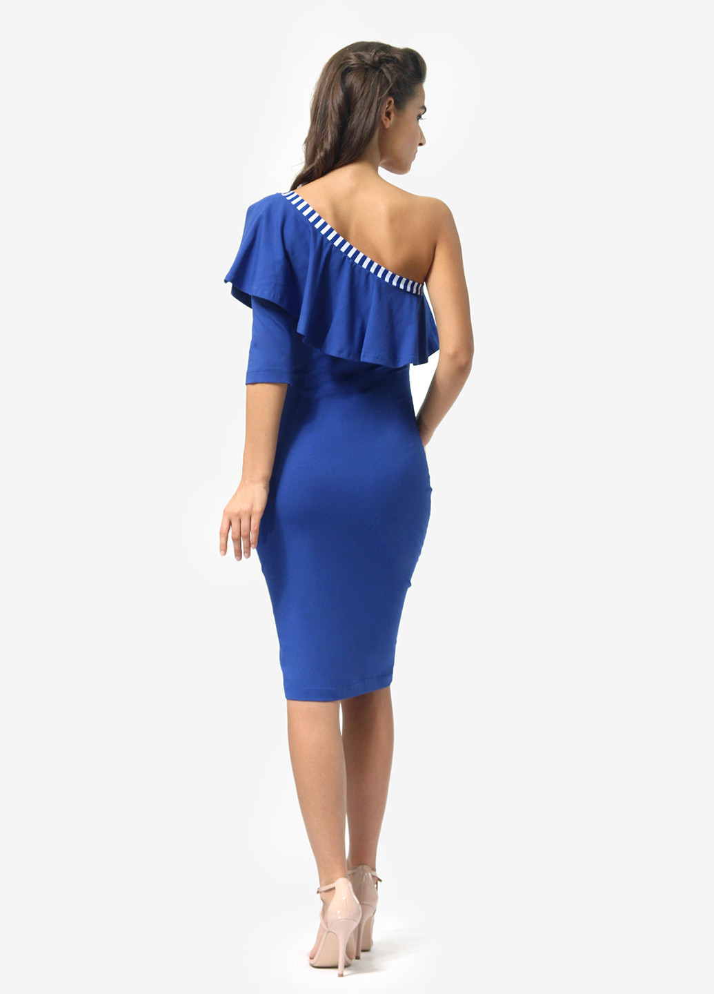 Синя кежуал сукня, сукня футляр Agata Webers в смужку
