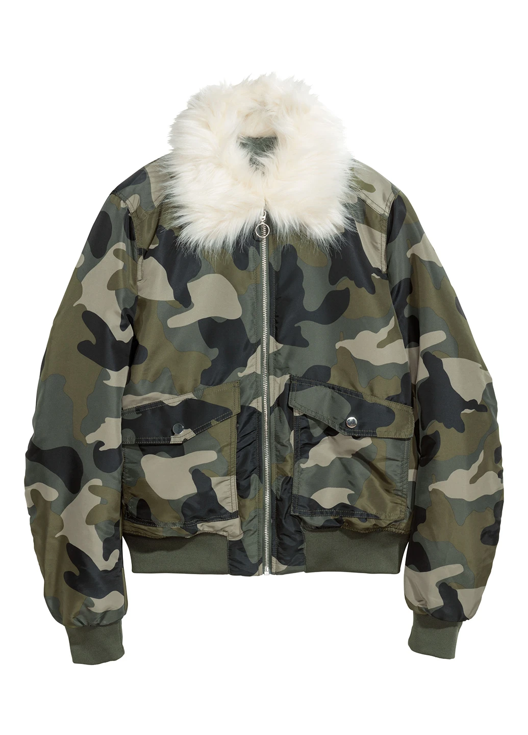 Оливковая (хаки) демисезонная куртка H&M