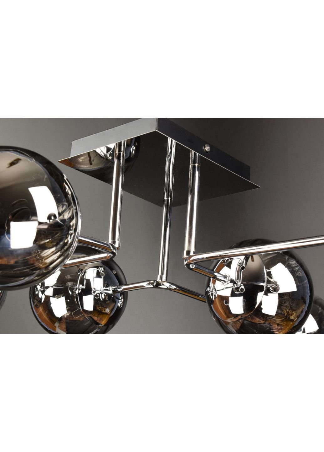 Люстра стельова на 6 лампочок 2693/6-gr Хром 21х72х78 см. Sunnysky (253630341)