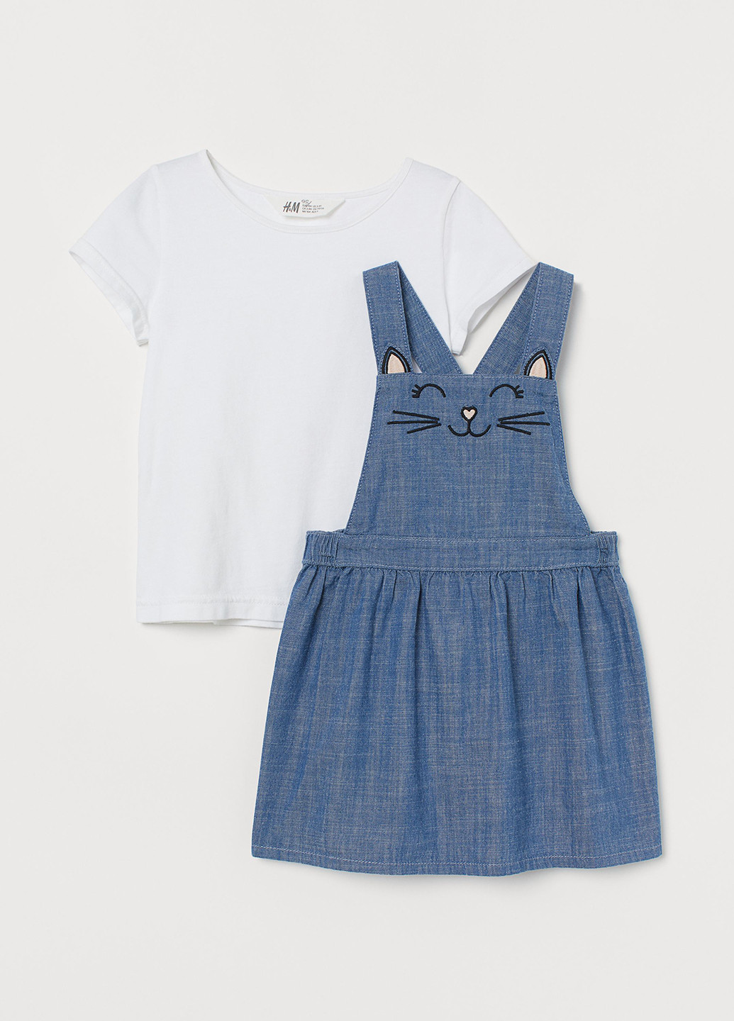Комбінований літній комплект (сарафан, футболка) H&M