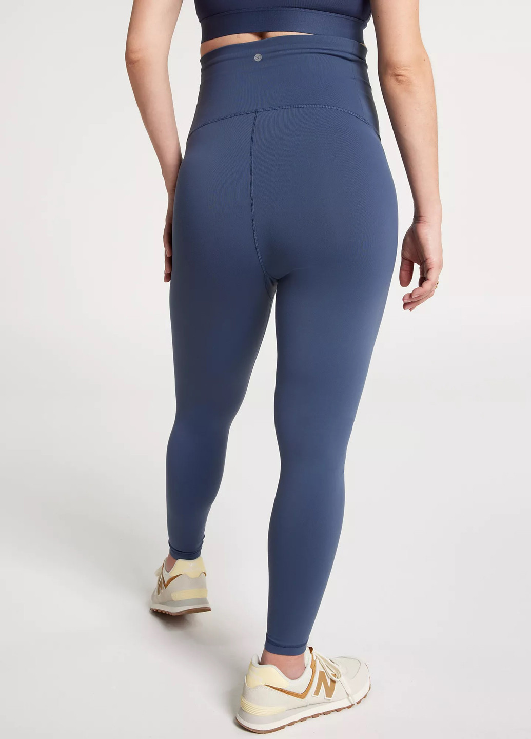 Серо-синие демисезонные леггинсы для беременных CALIA