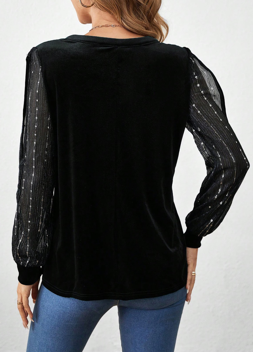 Чорна блуза SHEIN