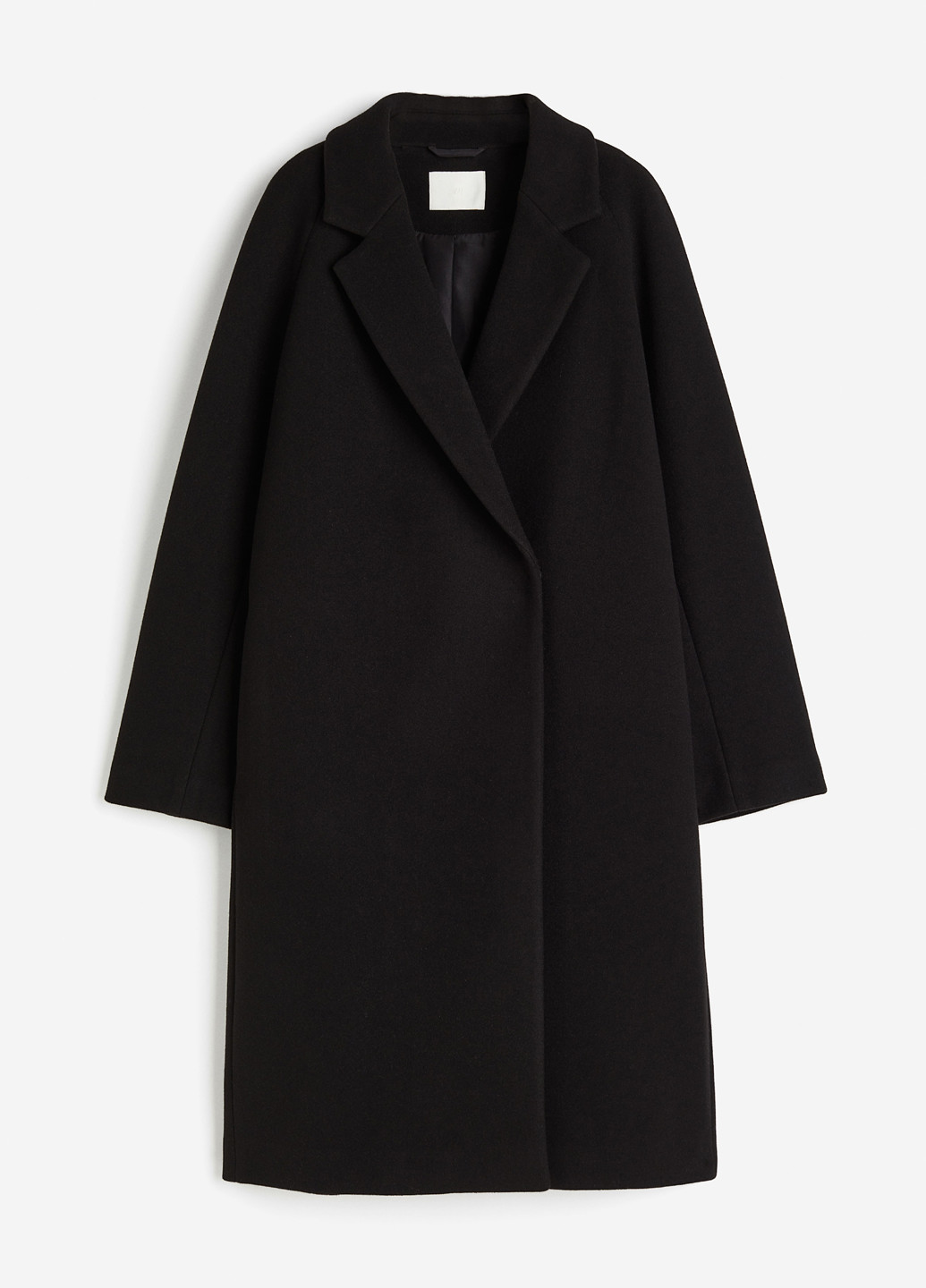 Черное демисезонное Пальто оверсайз H&M