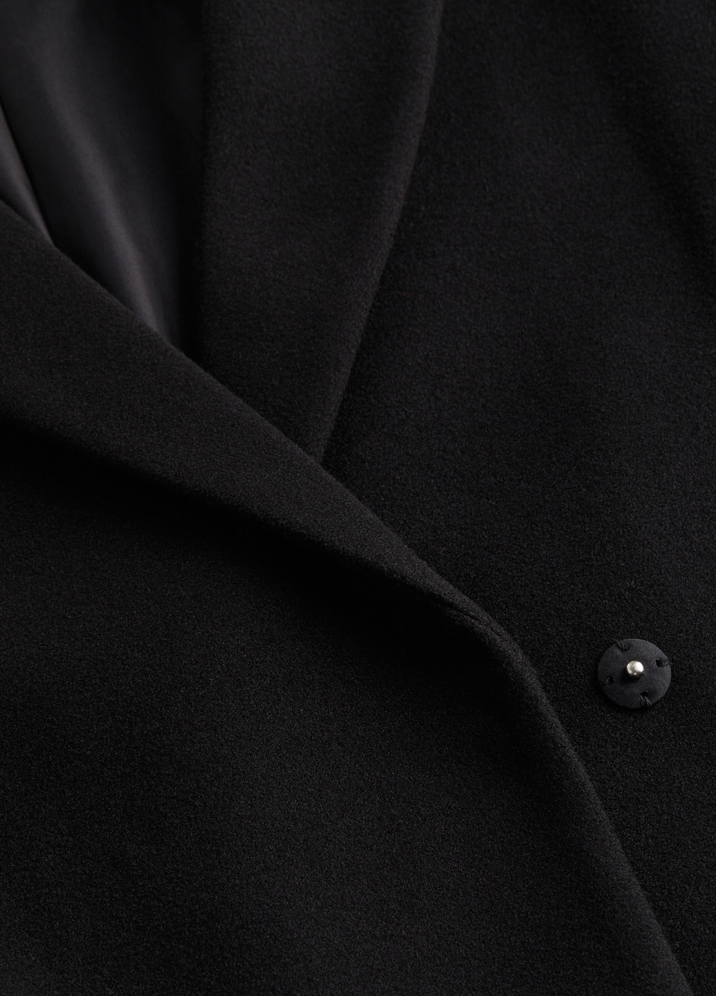 Черное демисезонное Пальто оверсайз H&M