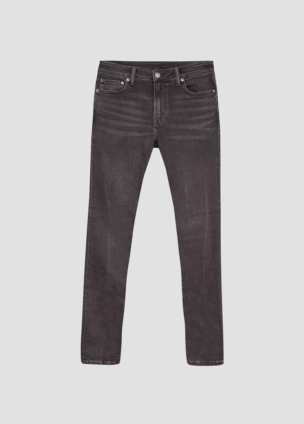 Черные демисезонные зауженные джинсы American Eagle