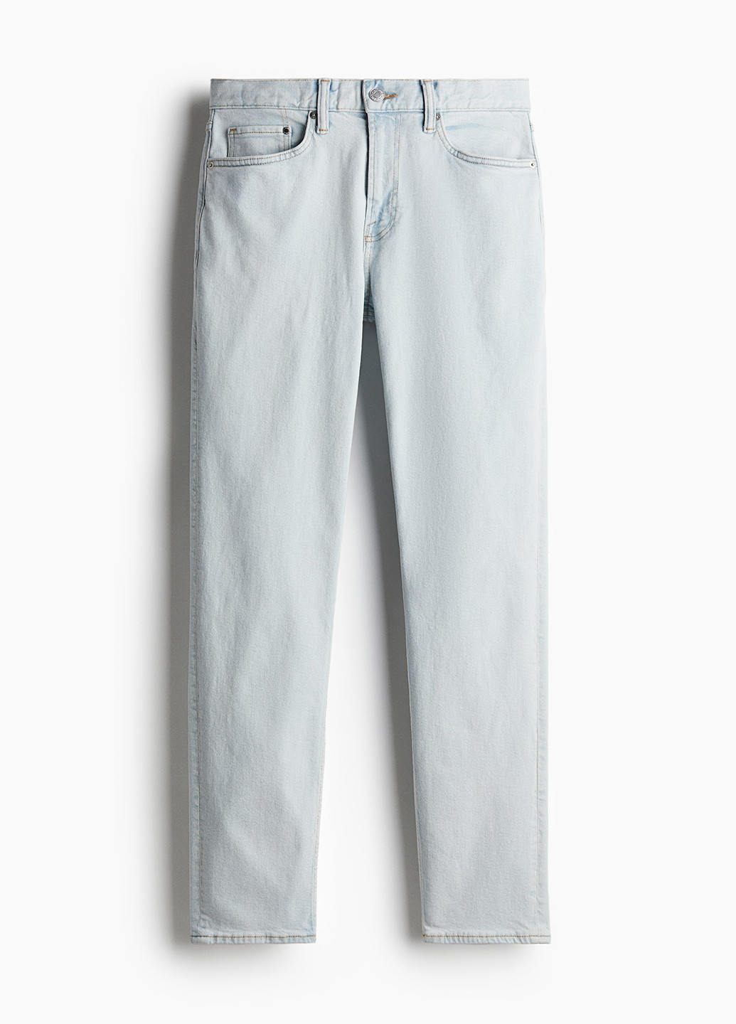 Светло-голубые демисезонные зауженные джинсы H&M