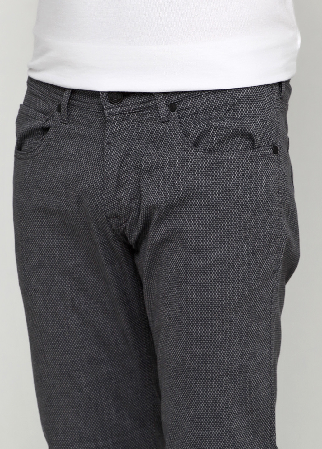 Серые кэжуал демисезонные прямые брюки Baldessarini