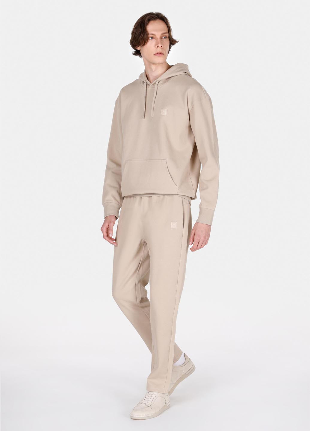 Бежевые спортивные, кэжуал демисезонные зауженные брюки Colin's