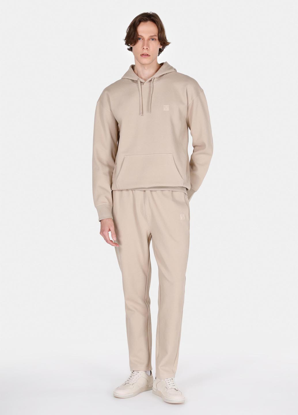 Бежевые спортивные, кэжуал демисезонные зауженные брюки Colin's