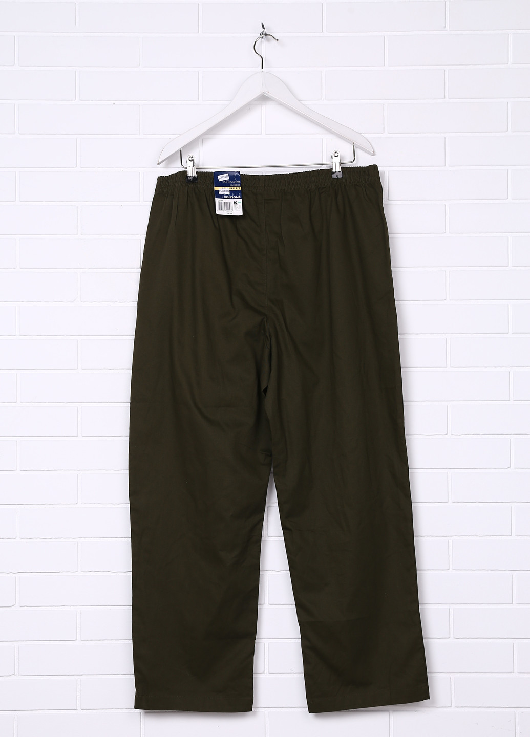 Оливково-зеленые кэжуал демисезонные прямые брюки Basic Editions
