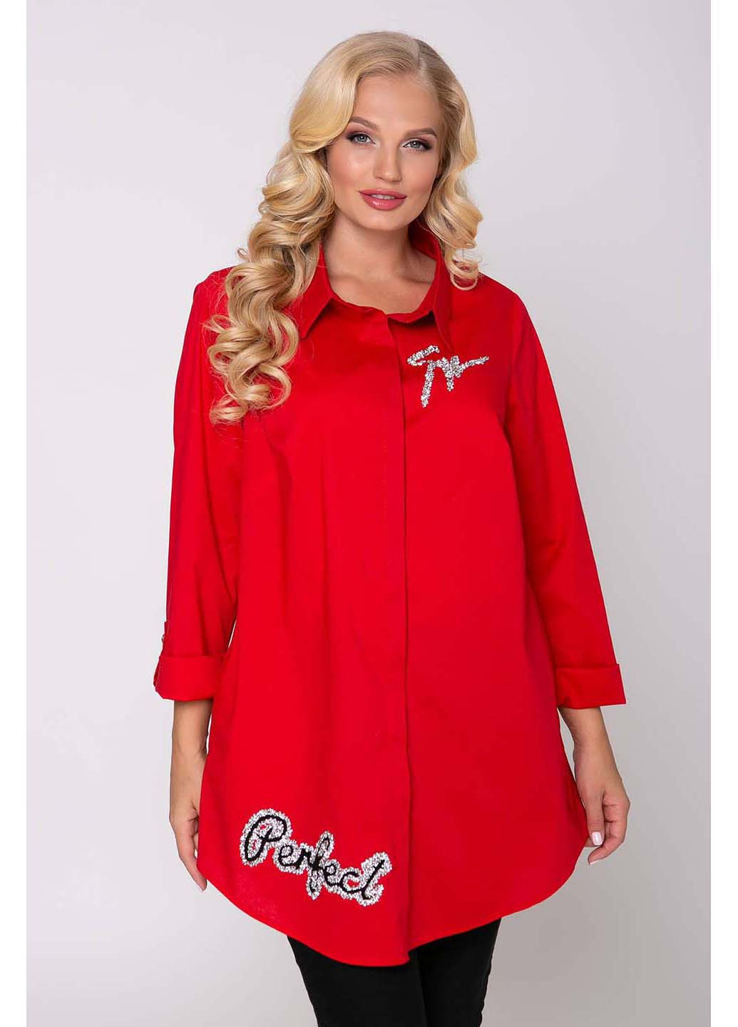 Красная кэжуал рубашка Tatiana