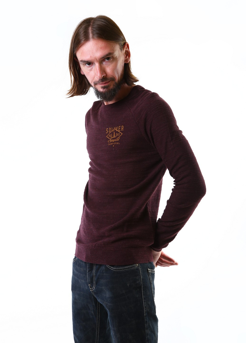 Темно-бордовий світшот S.Oliver меланж (304052099)