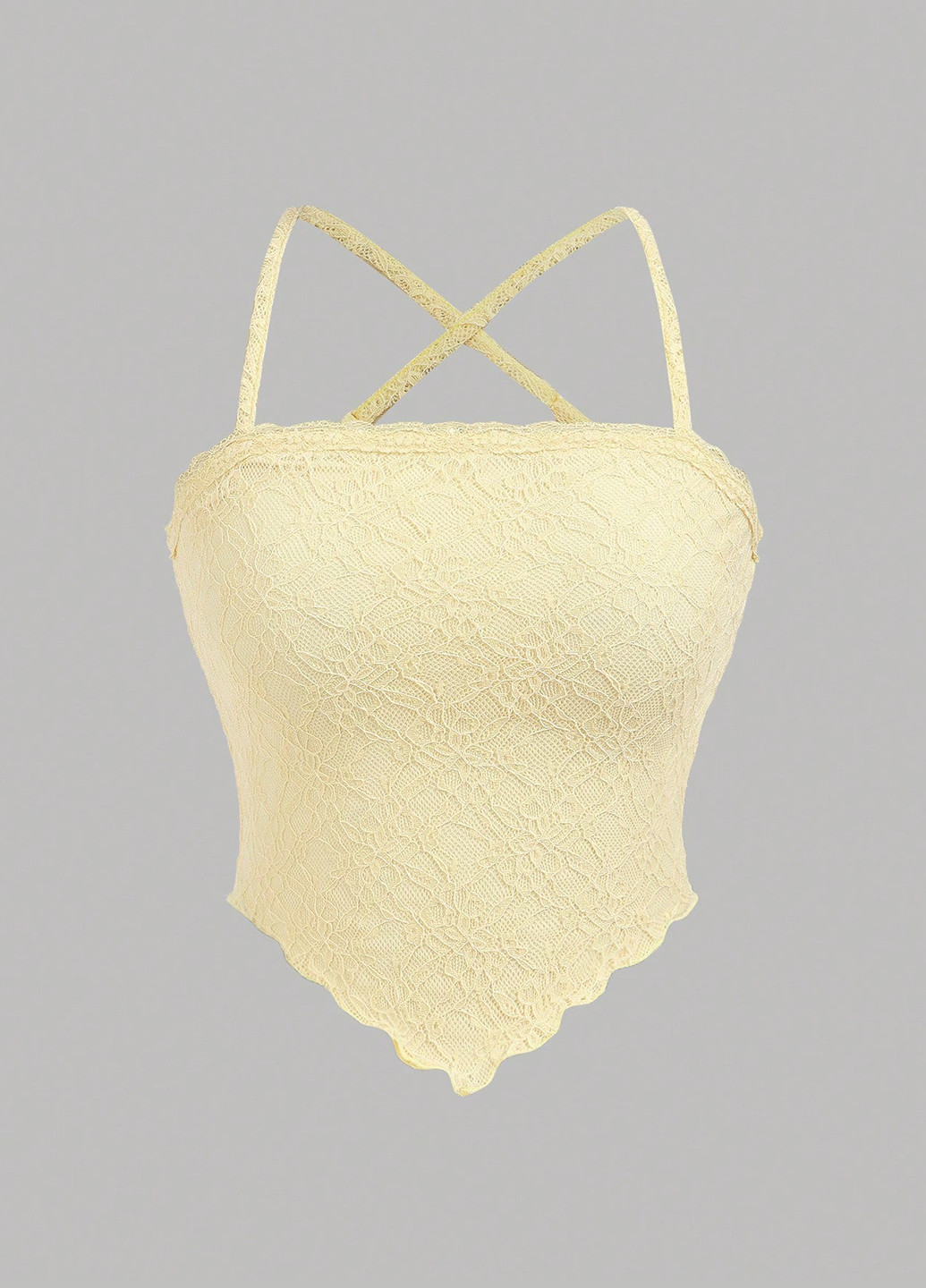 Желтый летний костюм (топ, юбка) SHEIN