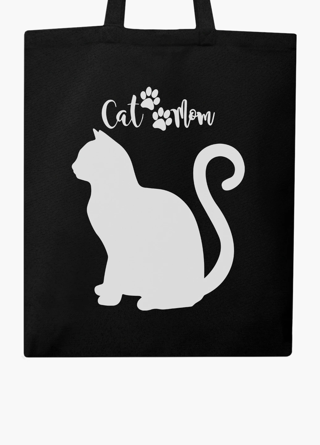 Еко сумка шоппер чорна Cat Mom (9227-2840-BK-1) Еко сумка шоппер чорна 41*35 см MobiPrint (221683054)