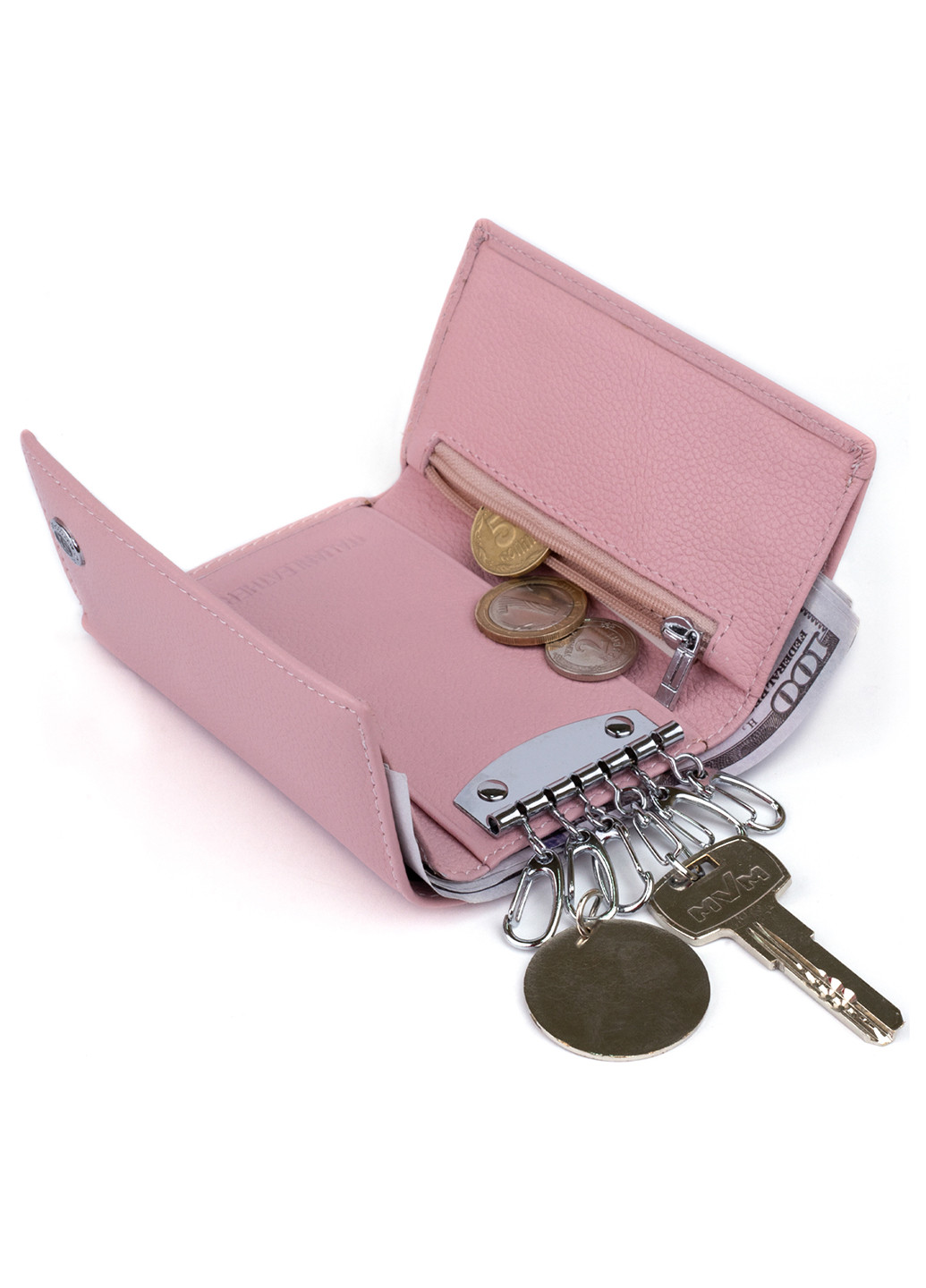 Жіночий шкіряний гаманець-ключниця 12,3х7,3х1 см st leather (252127473)