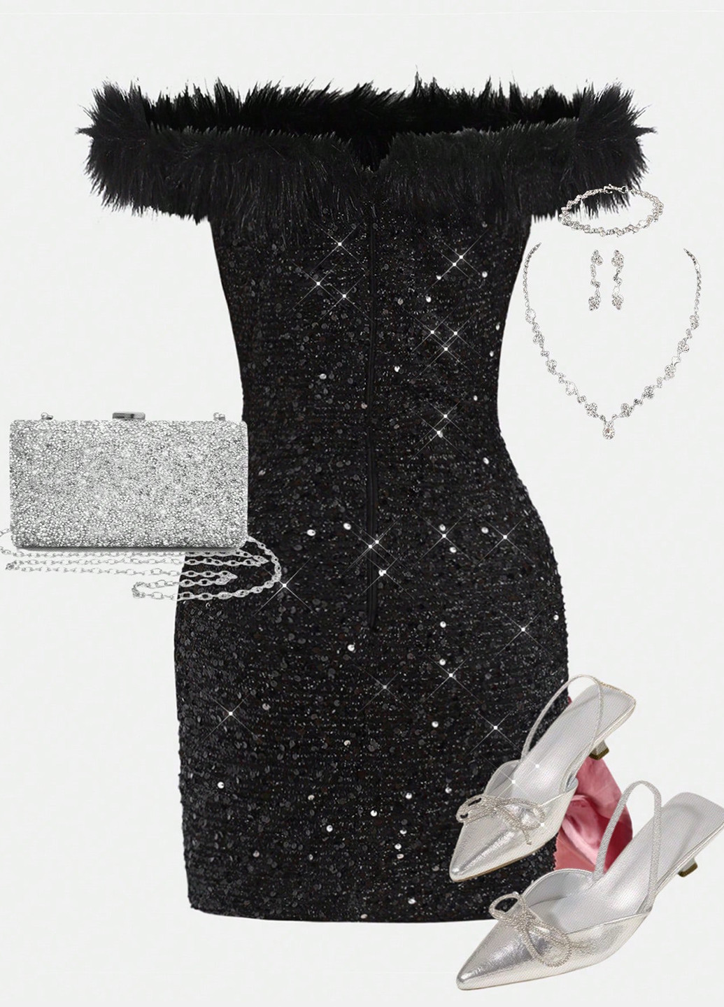 Чёрное платье SHEIN (331739369)