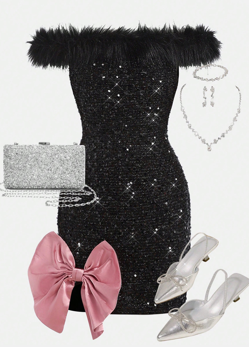 Чёрное платье SHEIN (331739369)