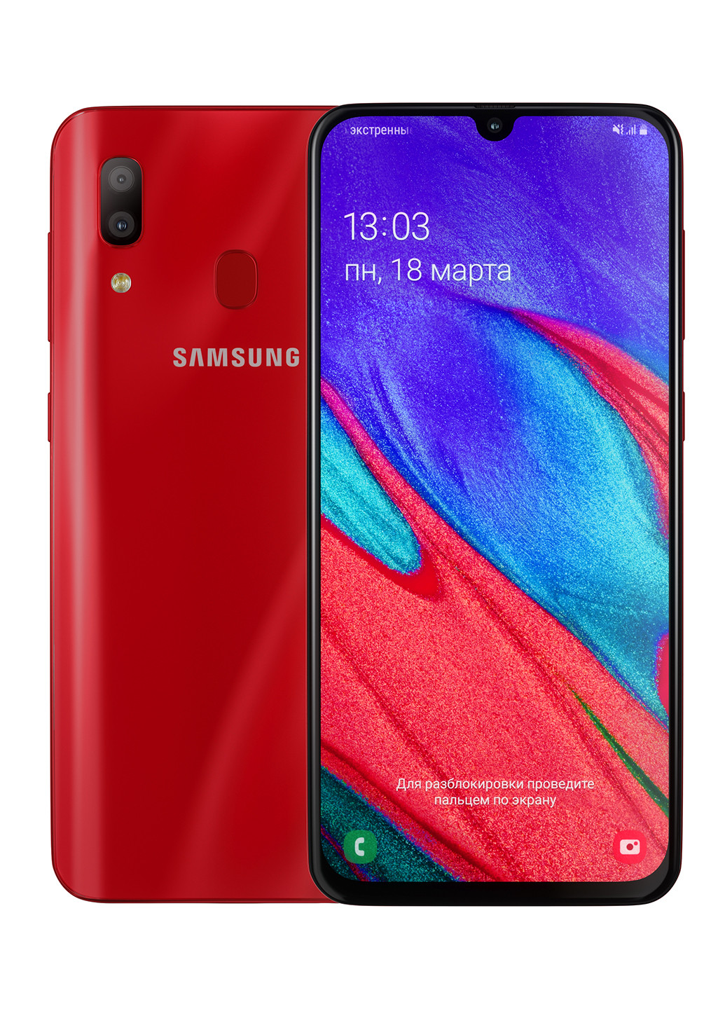 Смартфон Samsung Galaxy A40 4/64GB Red (SM-A405FZRDSEK) червоний