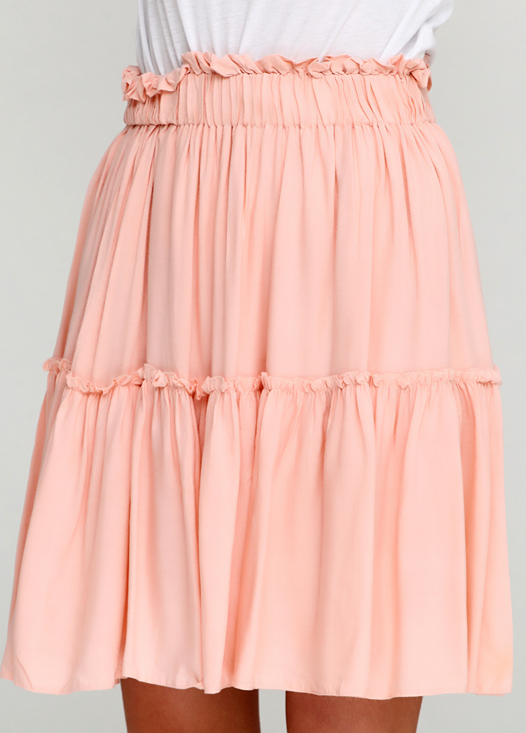 Персиковая кэжуал однотонная юбка Imperial мини