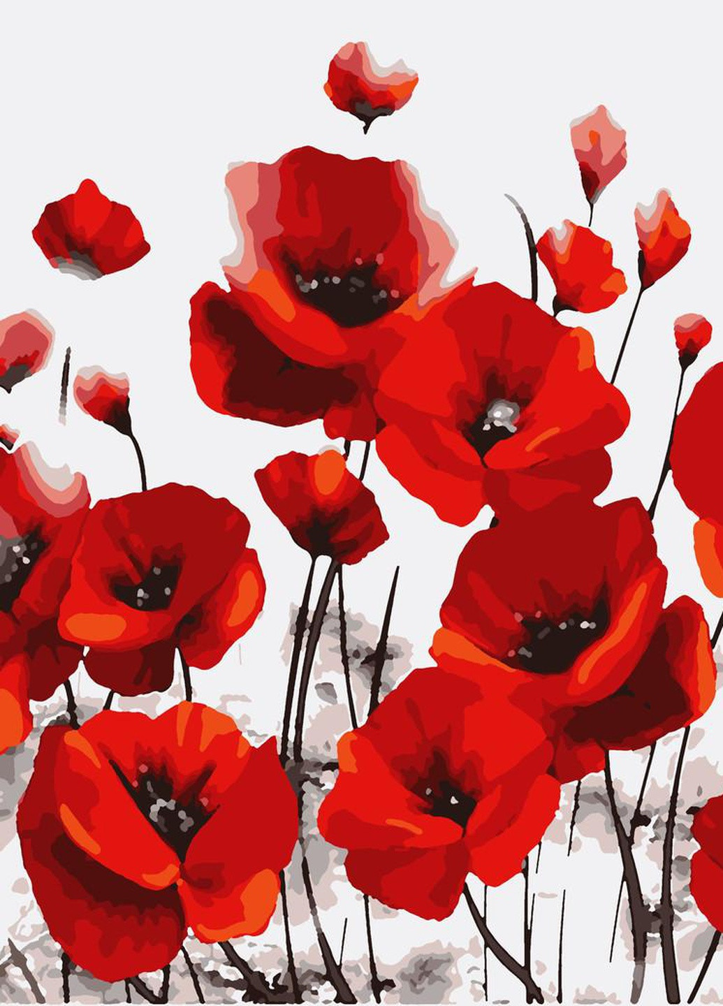 Картин по номерам "Маки" 50*60 см No Brand (254584040)