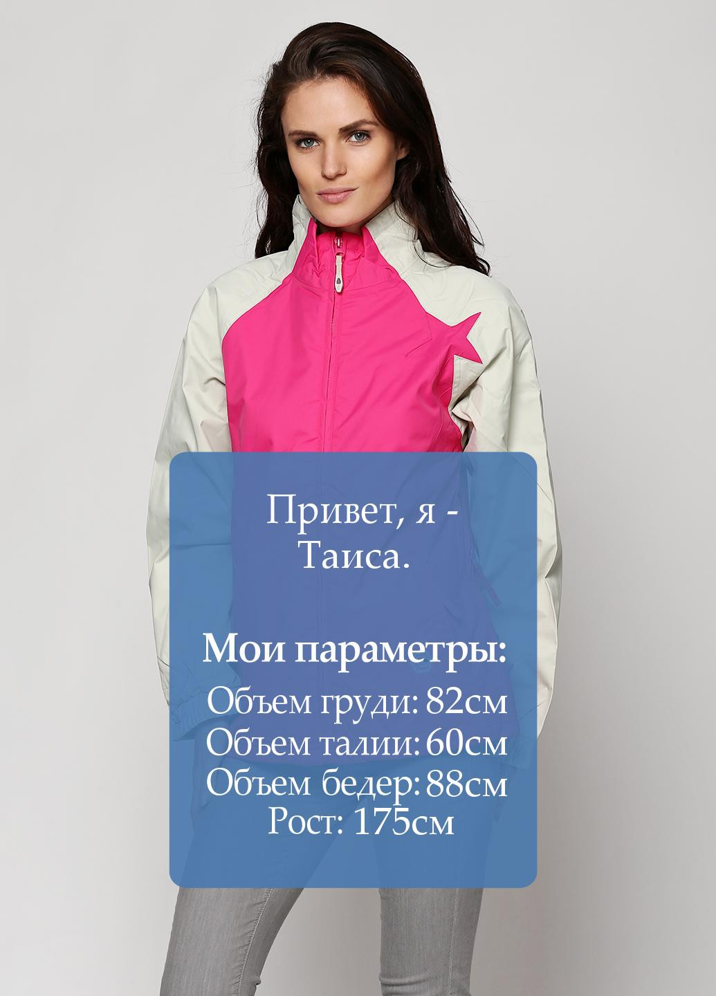Розовая зимняя куртка лыжная F2