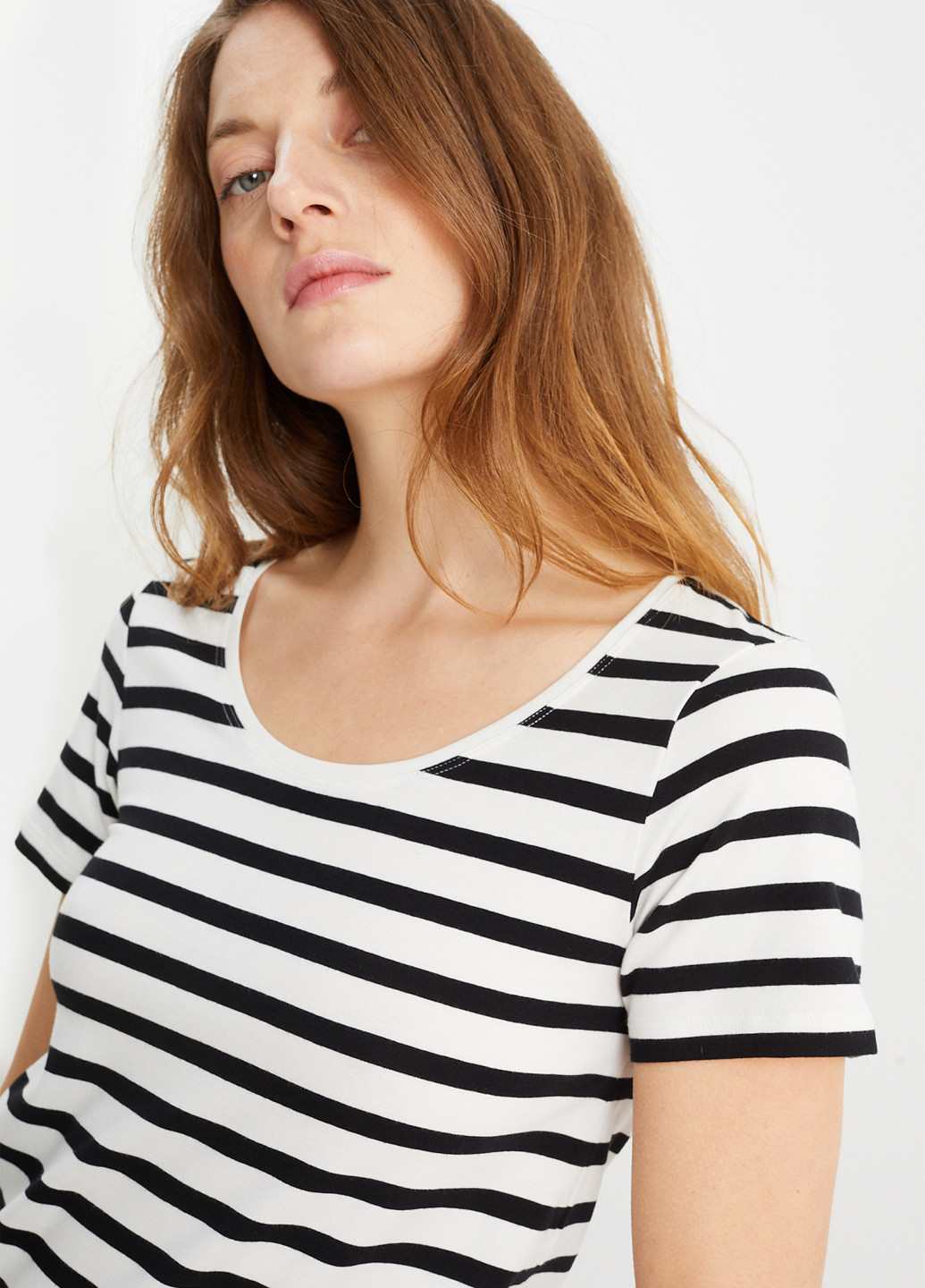 Чорно-білий кежуал сукня (2 шт.) сукня-футболка C&A в смужку