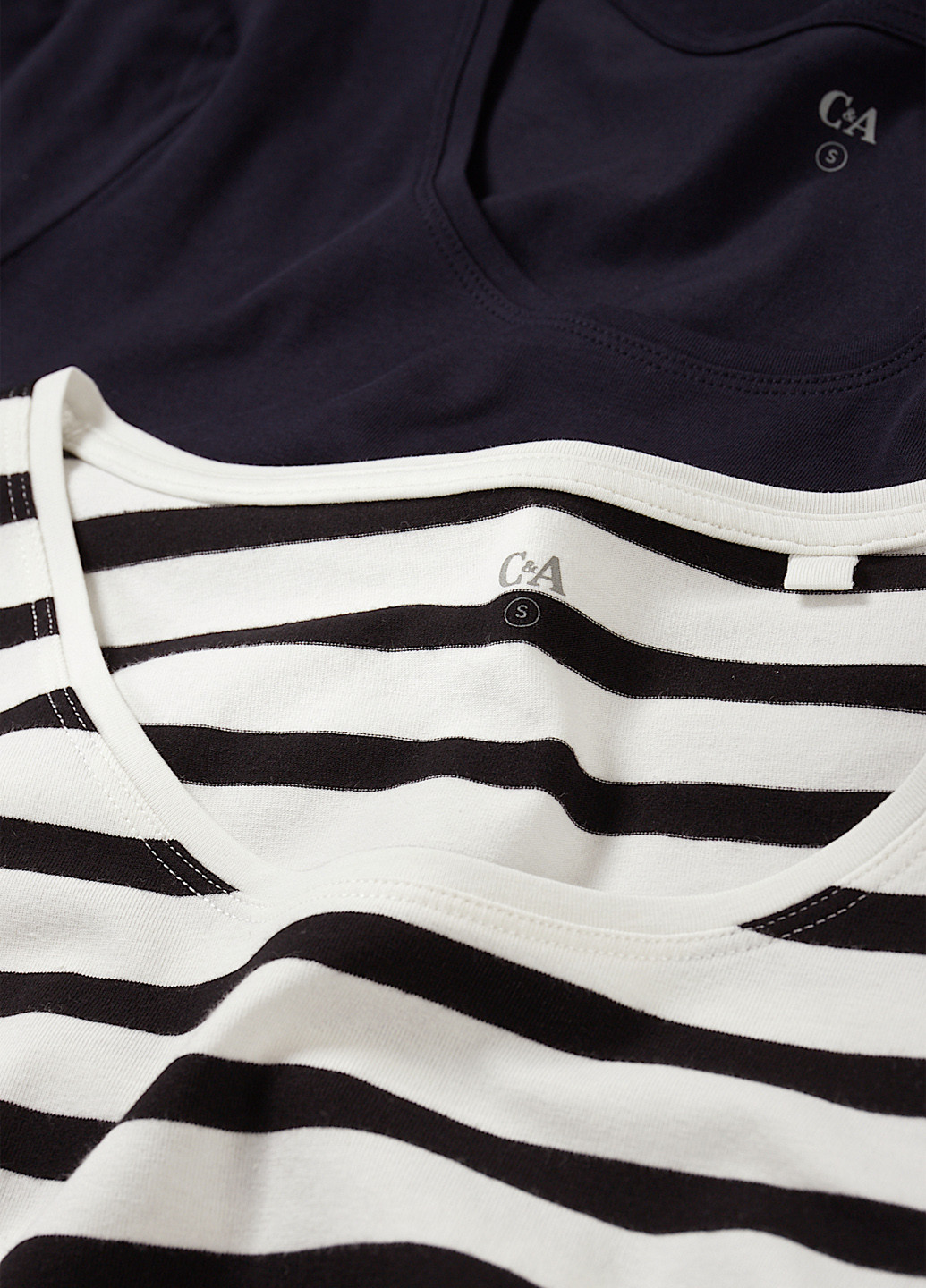 Чорно-білий кежуал сукня (2 шт.) сукня-футболка C&A в смужку