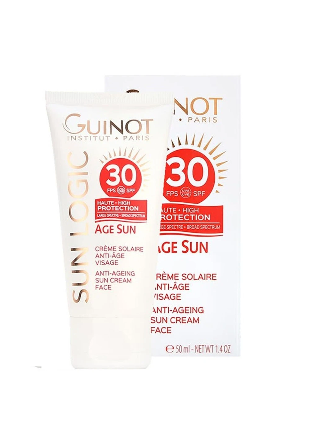Антивіковий крем від сонця для обличчя SPF30 Age Sun Anti-Ageing Sun Cream Face 50 мл Guinot (252305743)