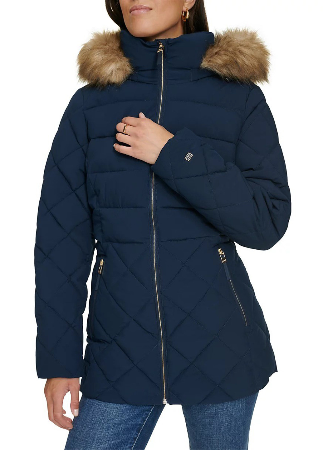 Темно-синяя демисезонная куртка Tommy Hilfiger