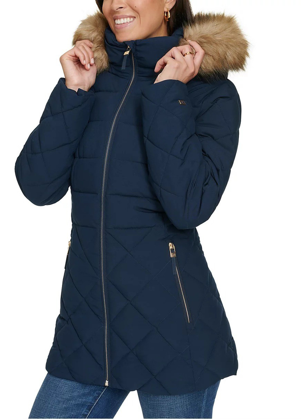 Темно-синяя демисезонная куртка Tommy Hilfiger