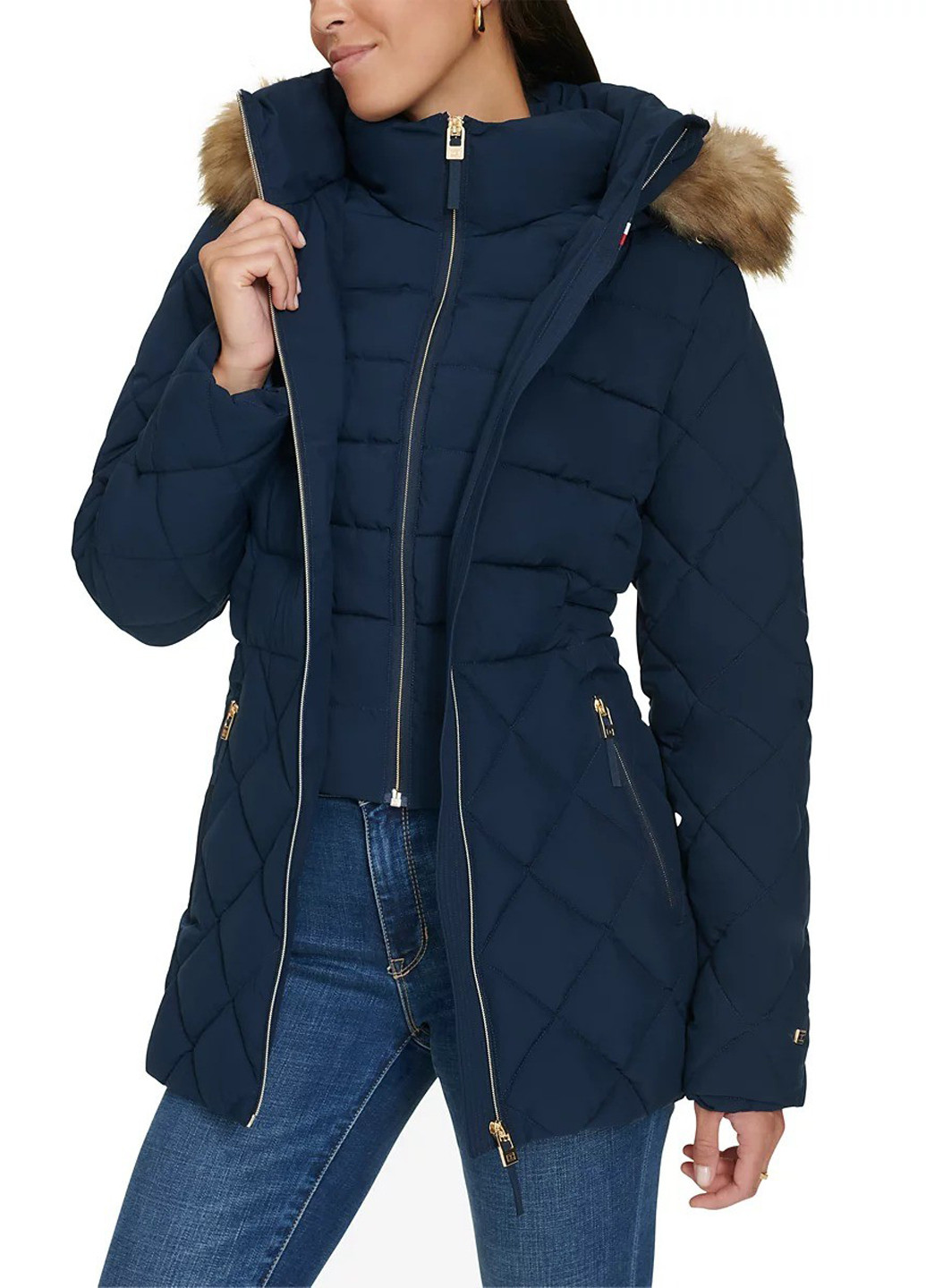 Темно-синяя демисезонная куртка Tommy Hilfiger