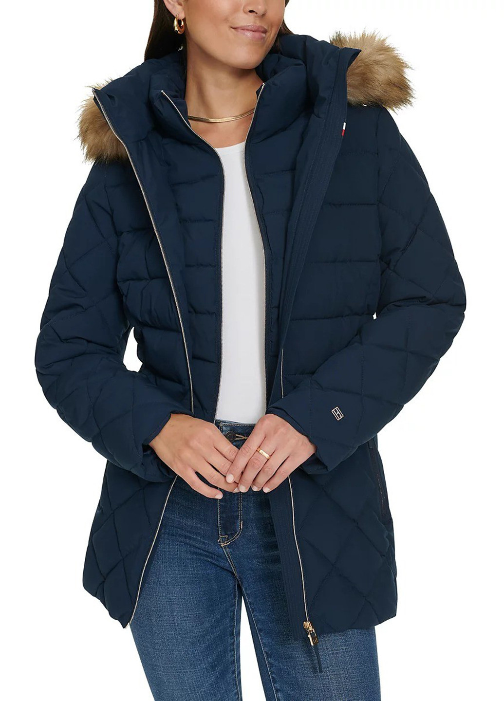 Темно-синяя демисезонная куртка Tommy Hilfiger