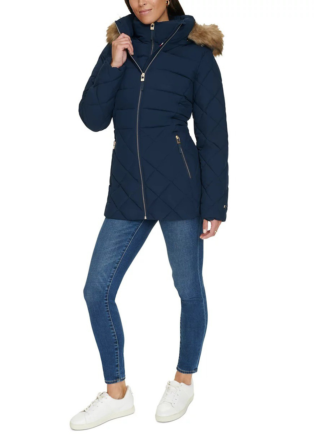 Темно-синяя демисезонная куртка Tommy Hilfiger