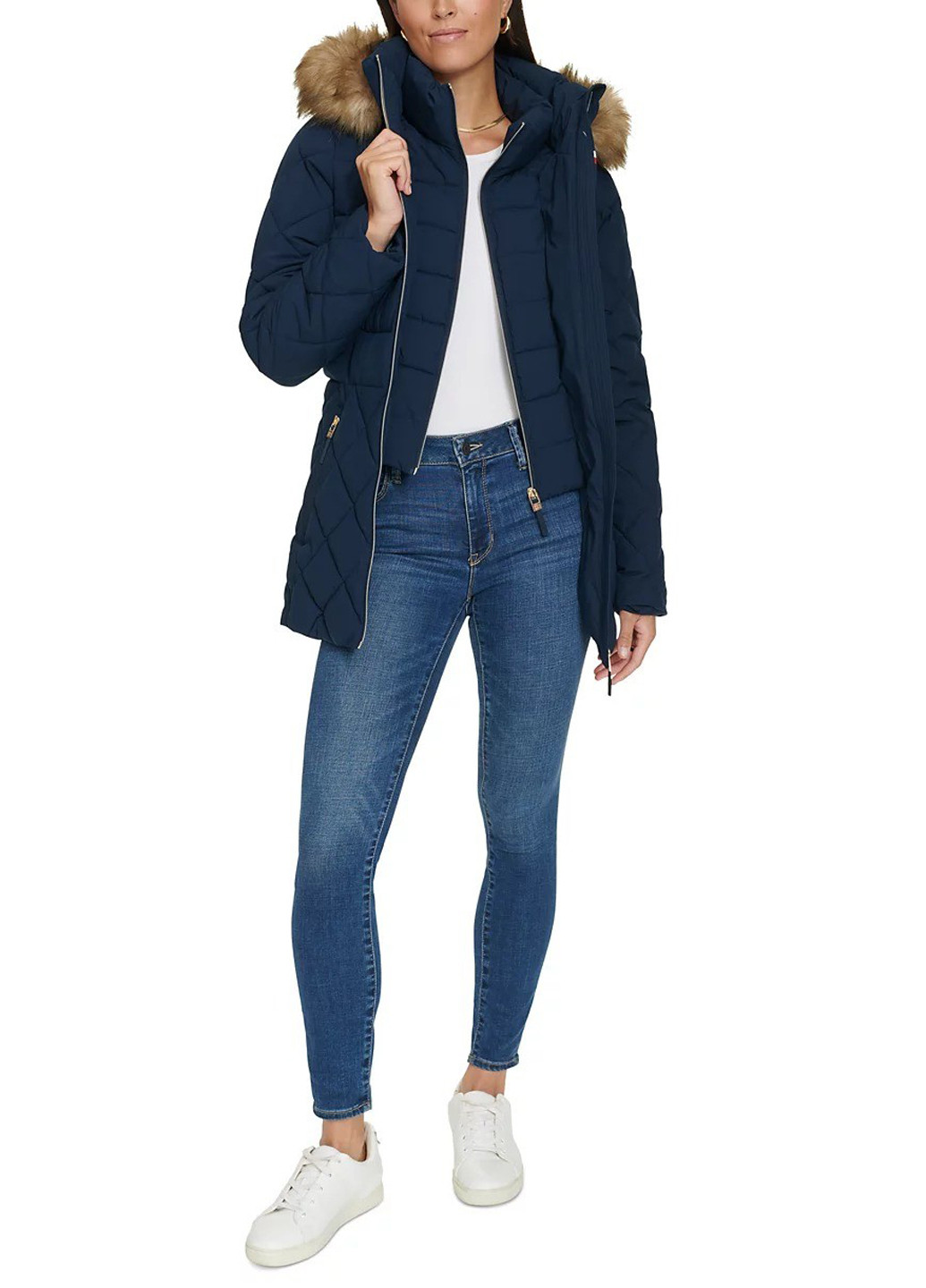 Темно-синяя демисезонная куртка Tommy Hilfiger