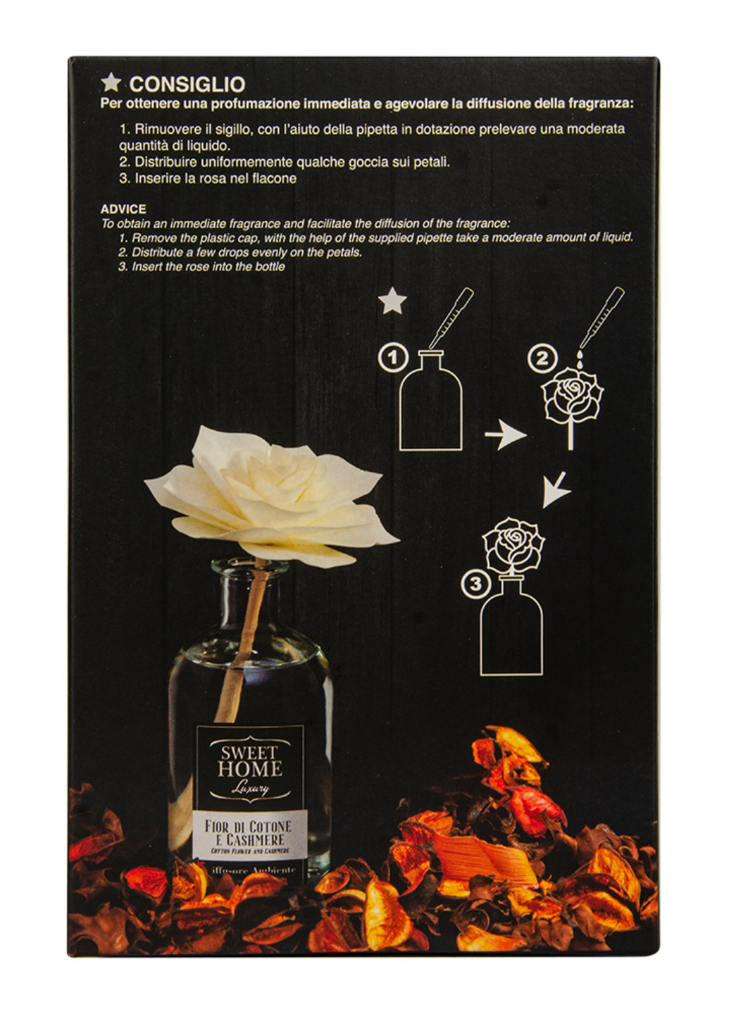 Ароматизатор для дома LUXURY Цветок Хлопка и Кашемир с белой розой 250 мл Sweet Home (251931032)
