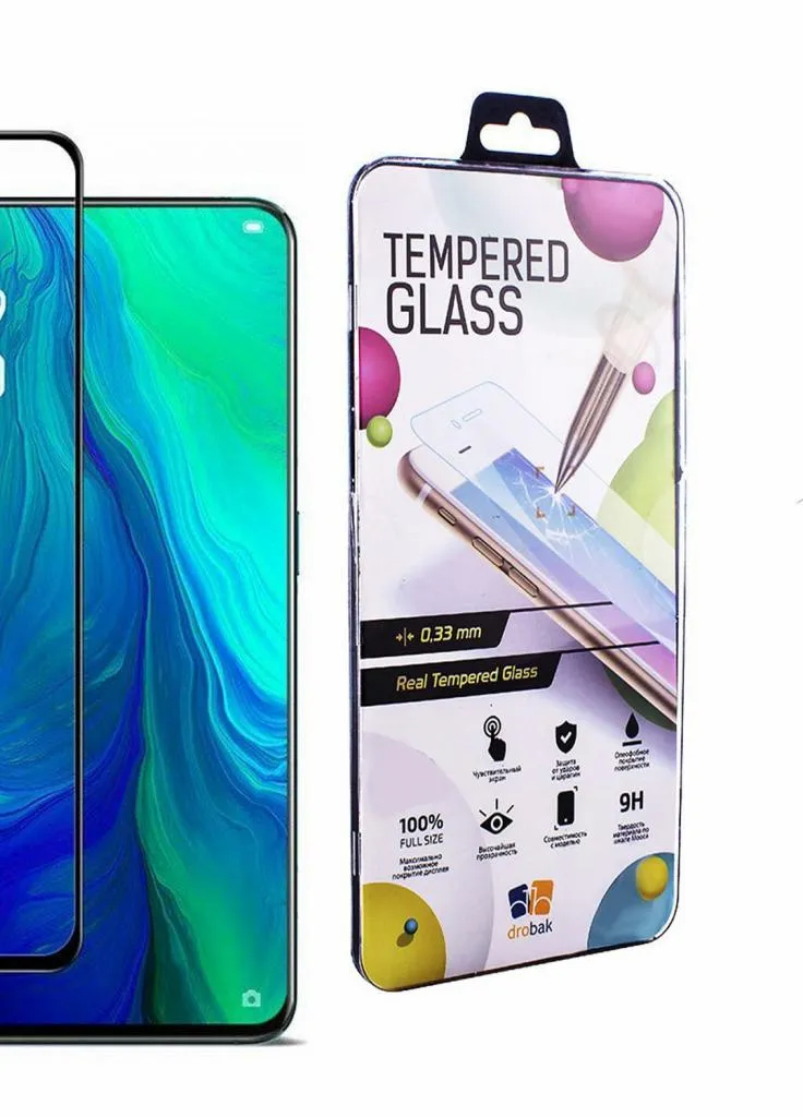 Скло захисне OPPO Reno2 Z (Black) (454512) Drobak (203983150)