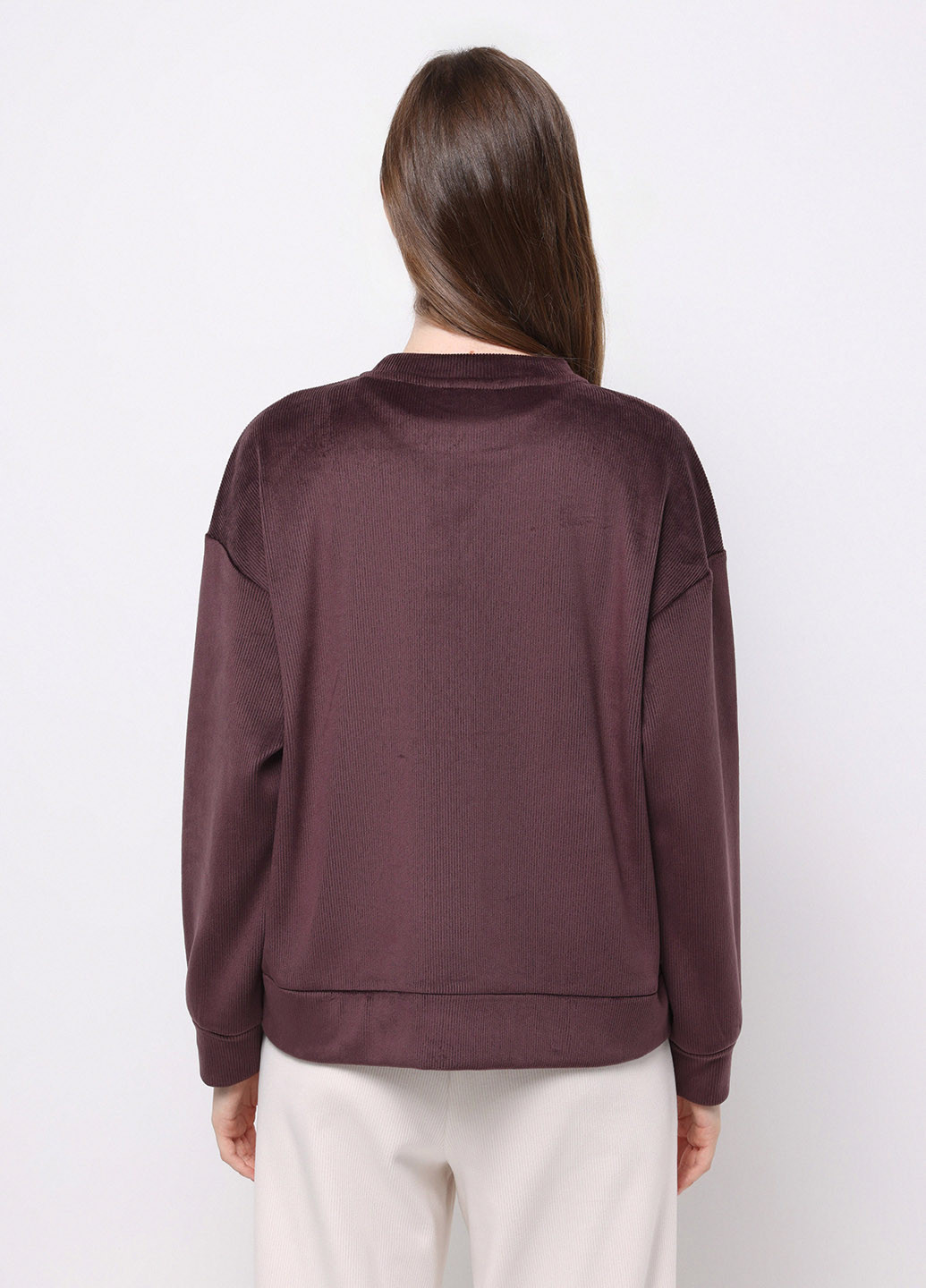 Темно-коричневый свитшот Colin's однотонный без декора (368128335)