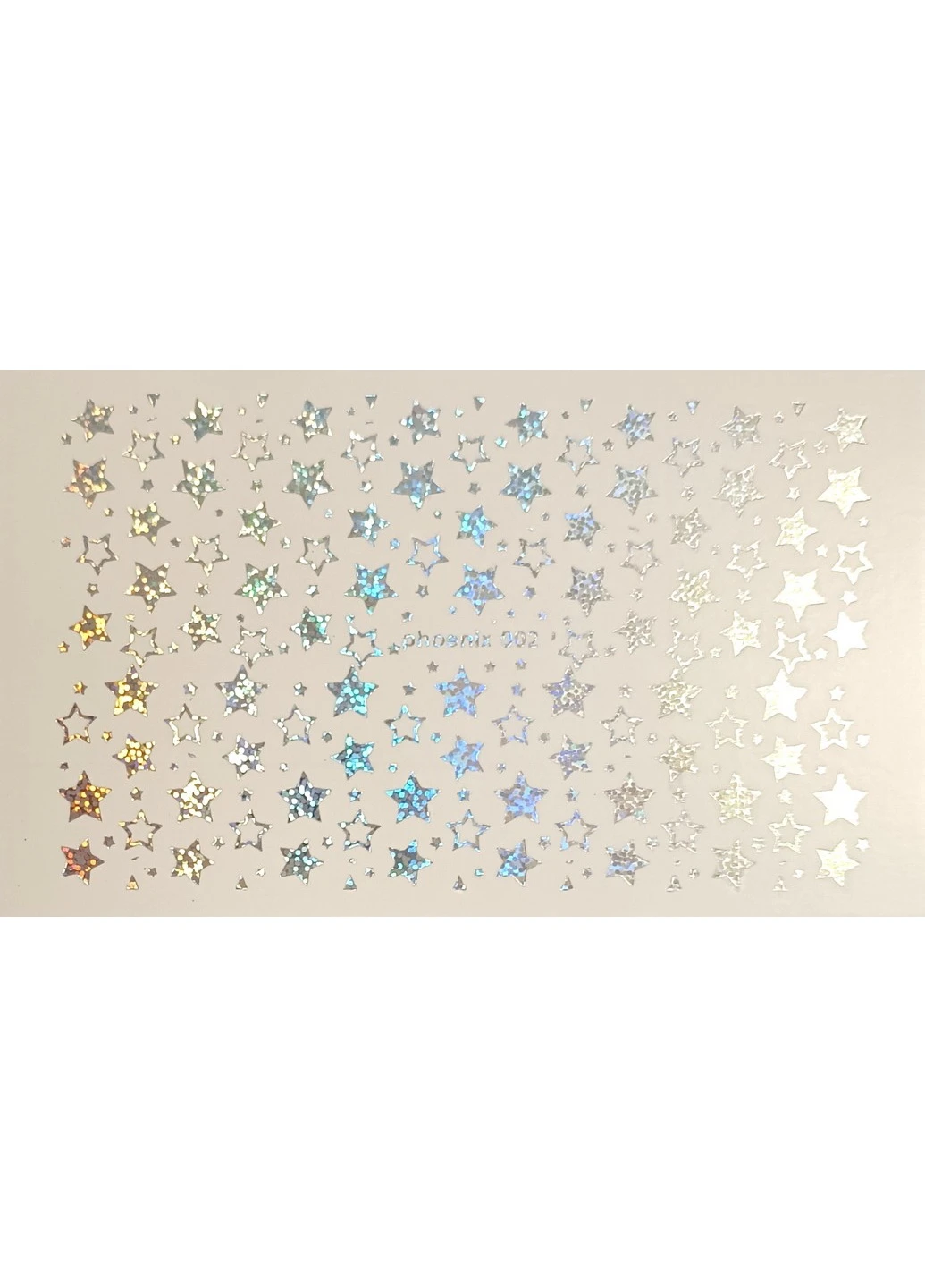 Декор для маникюра водяная фольга 002, серебро голографик Bright Star (252705267)