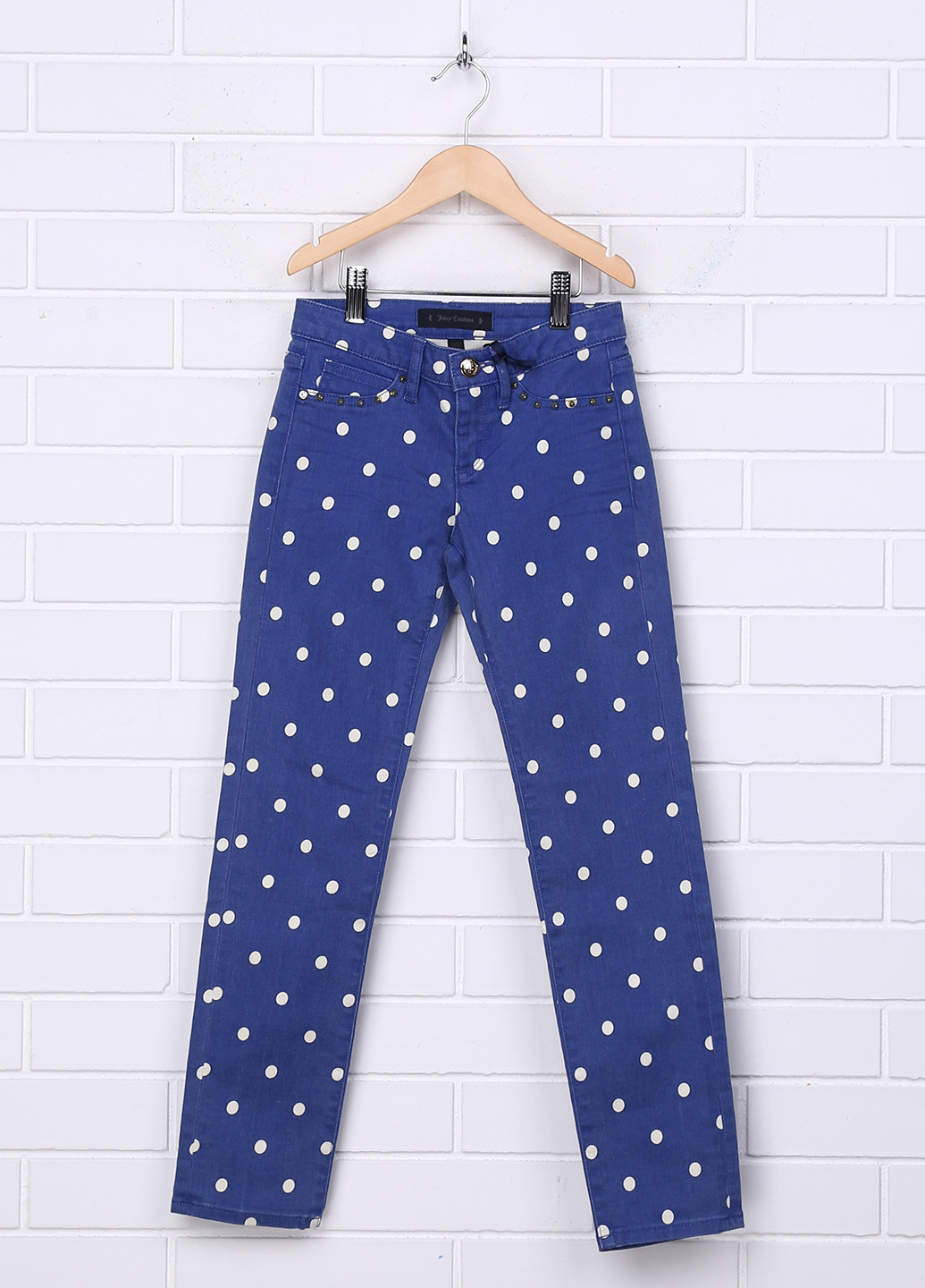 Синие демисезонные скинни джинсы Juicy Couture