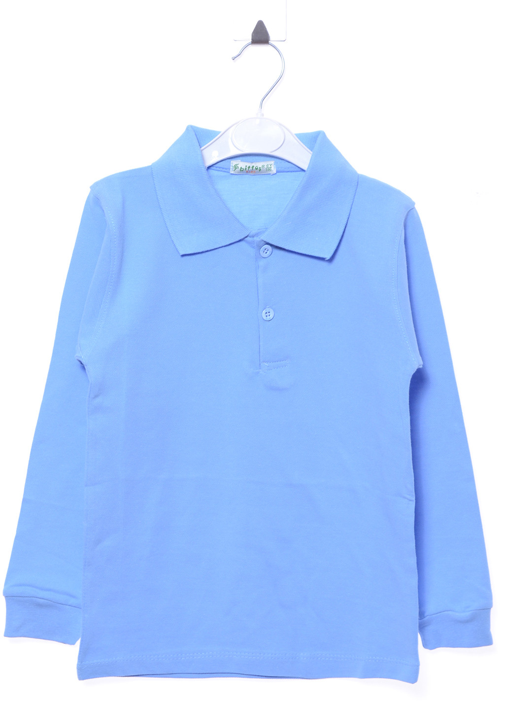 Голубой детская футболка-поло для мальчика Bittos однотонная