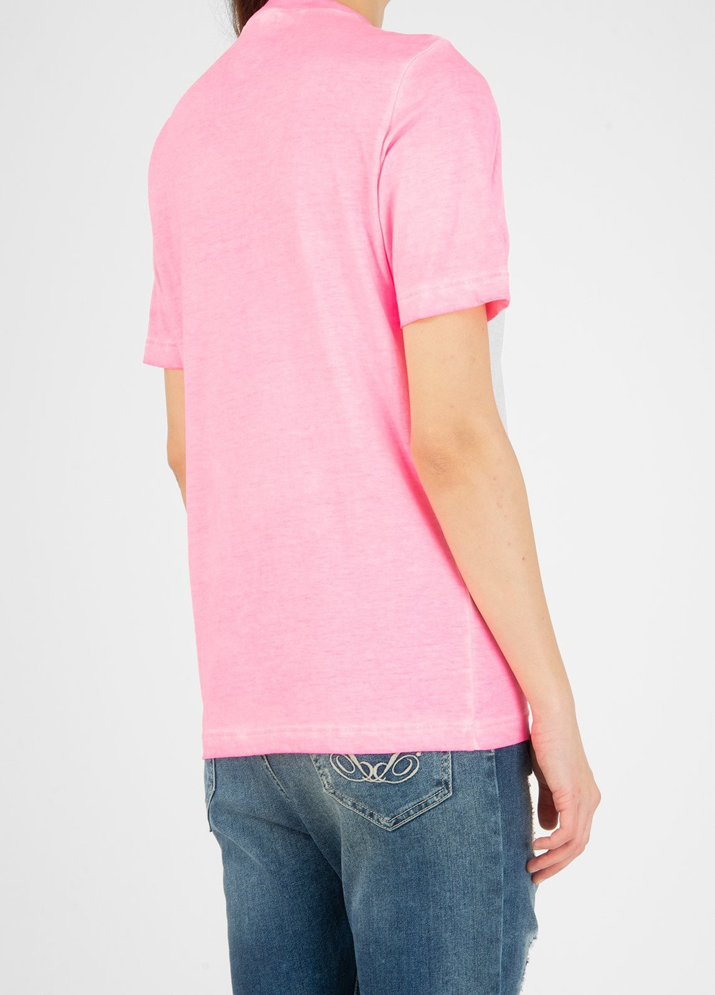 Розовая летняя футболка Dsquared2