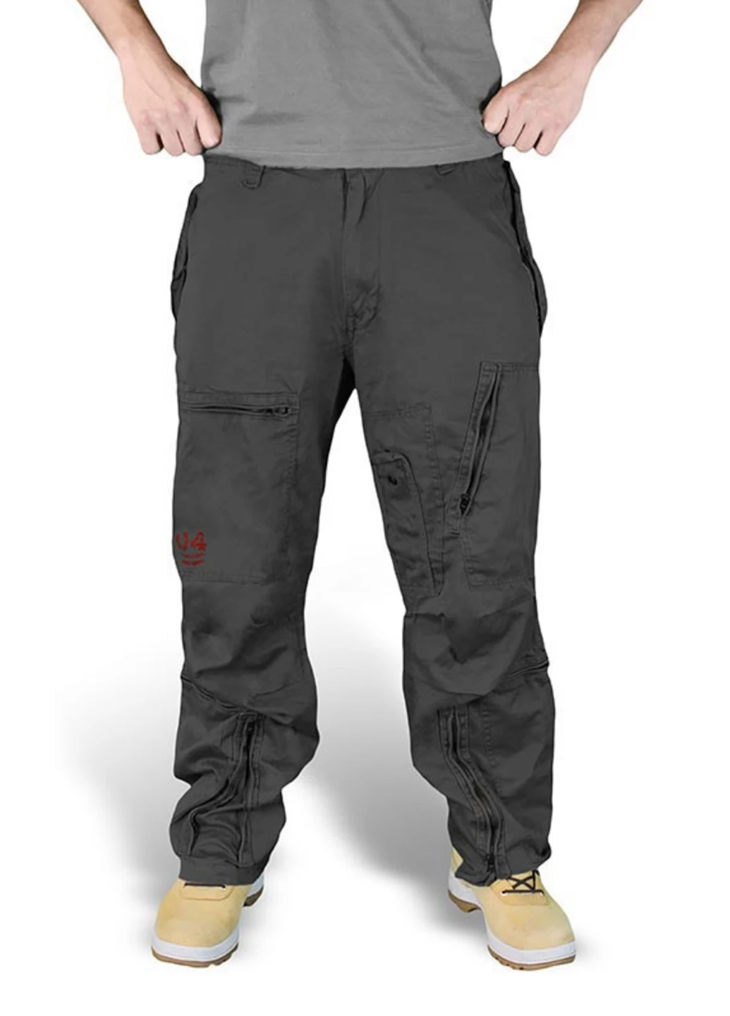 Черные кэжуал летние прямые брюки Surplus