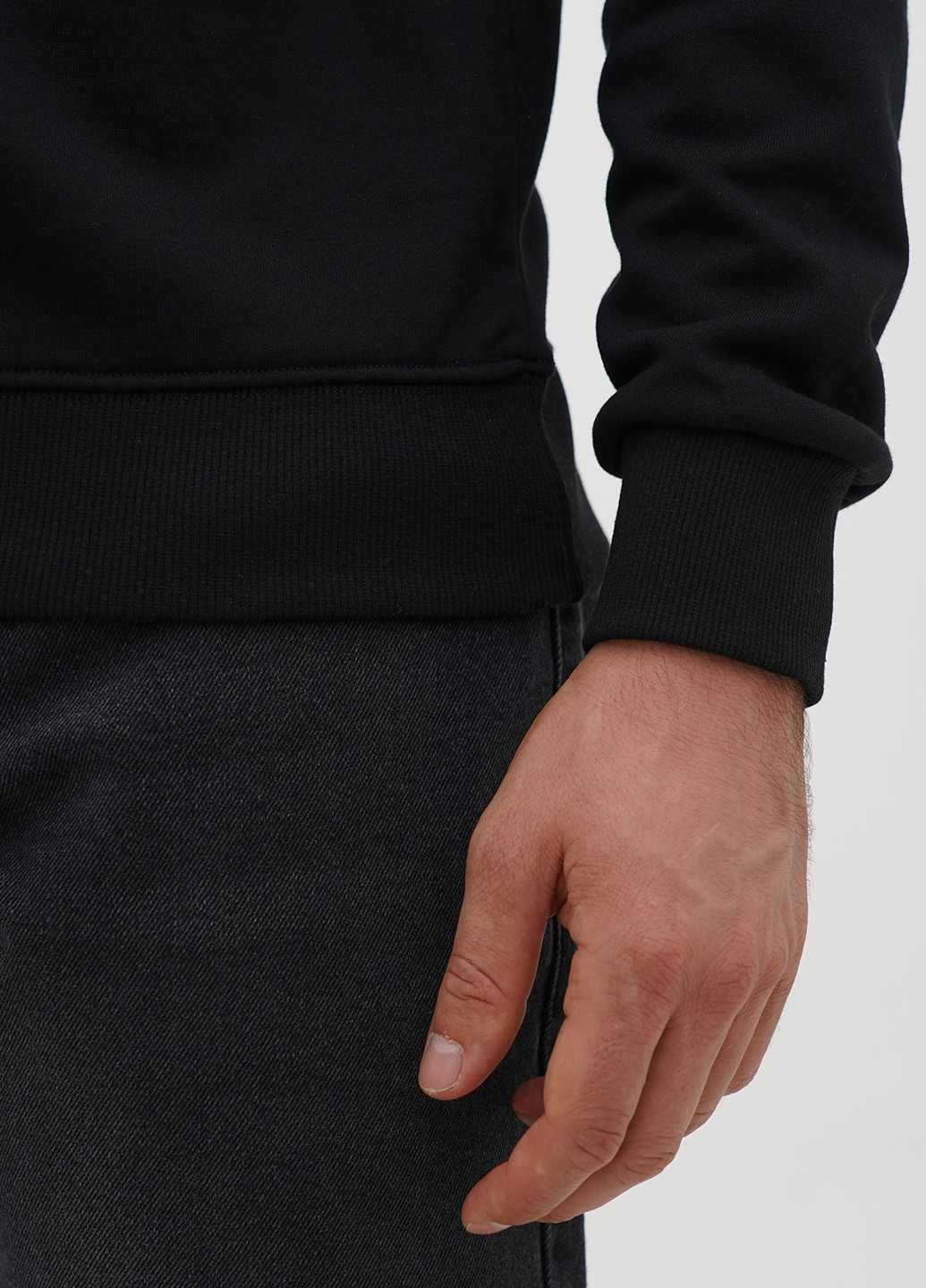 Черный свитшот Trend Collection однотонный без декора (328567458)