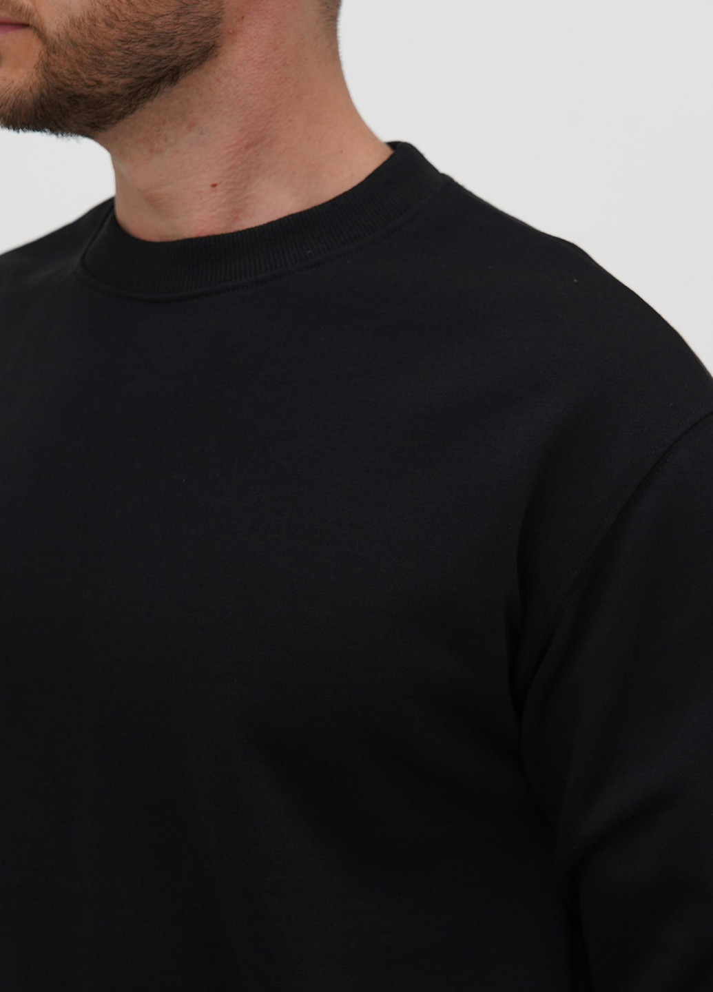 Черный свитшот Trend Collection однотонный без декора (328567458)