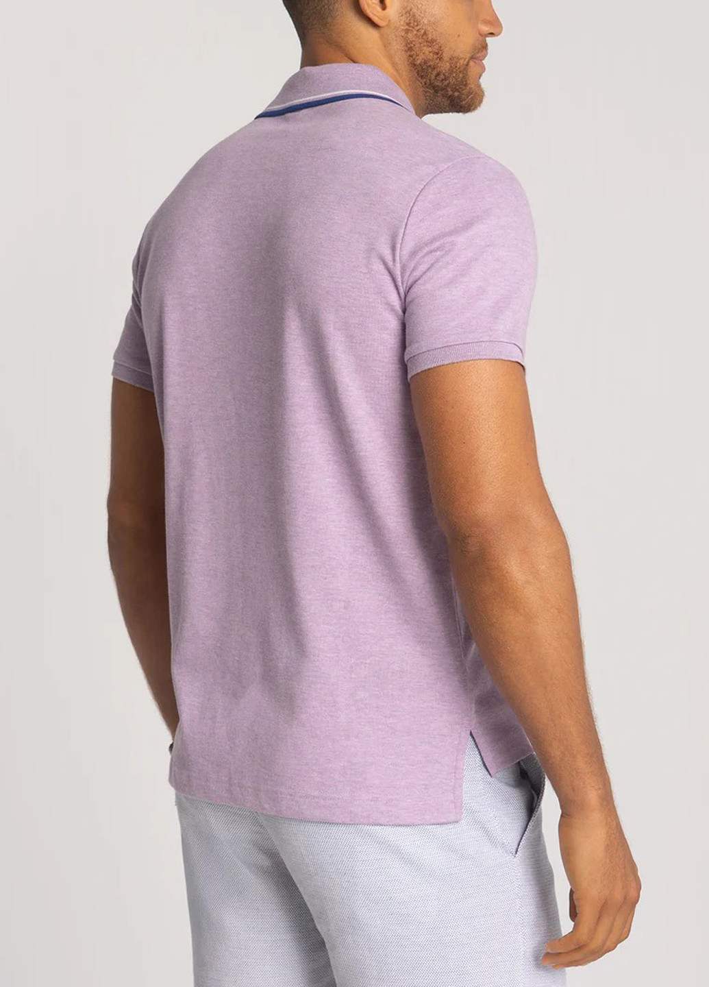 Лиловая футболка-поло для мужчин U.S. Polo Assn. однотонная